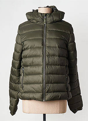 Pūkinė striukė žalias SUPERDRY moteris