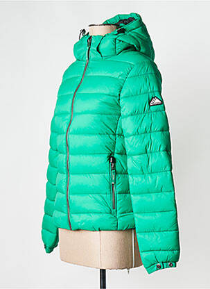 Pūkinė striukė žalias SUPERDRY moteris