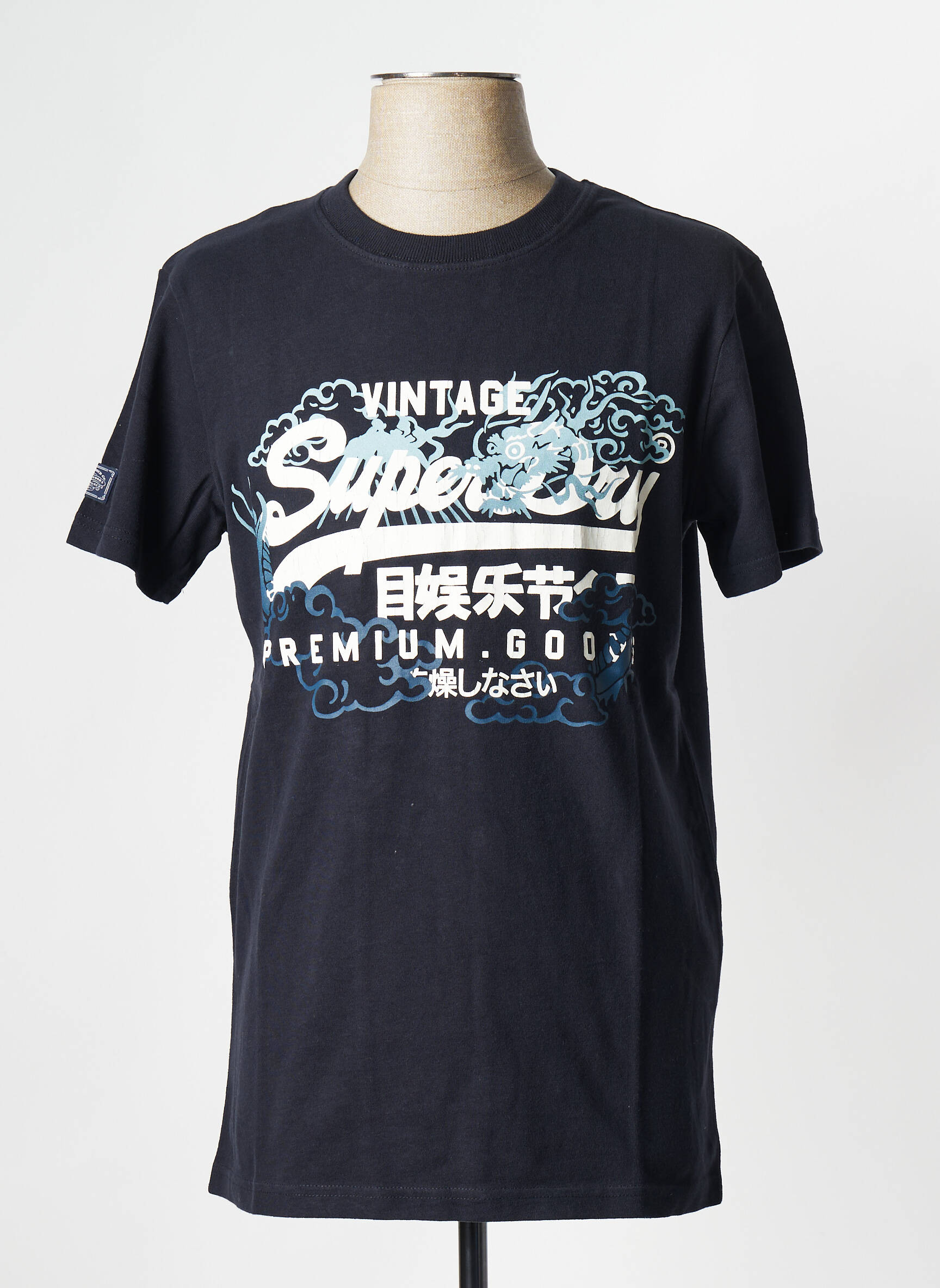 T-marškinys mėlyna SUPERDRY vyras