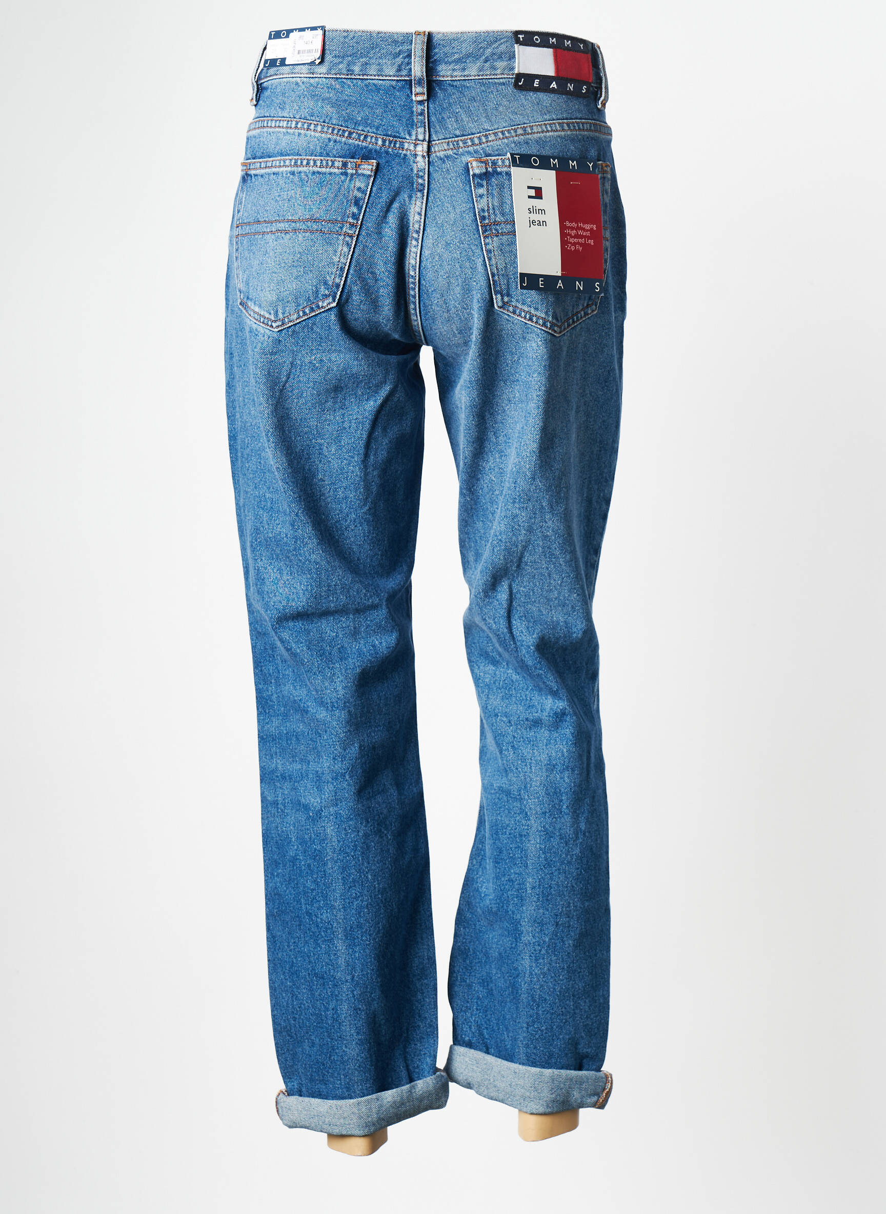 Mama džinsai mėlyna TOMMY HILFIGER moteris