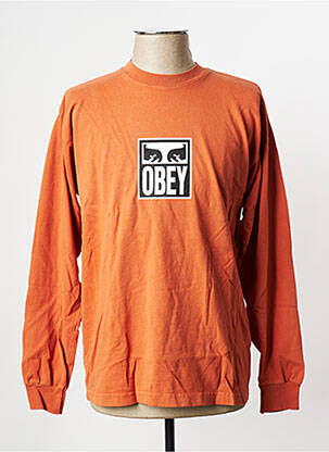 T-marškinys oranžinė OBEY vyras