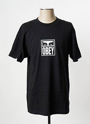 T-marškinys juodas OBEY vyras