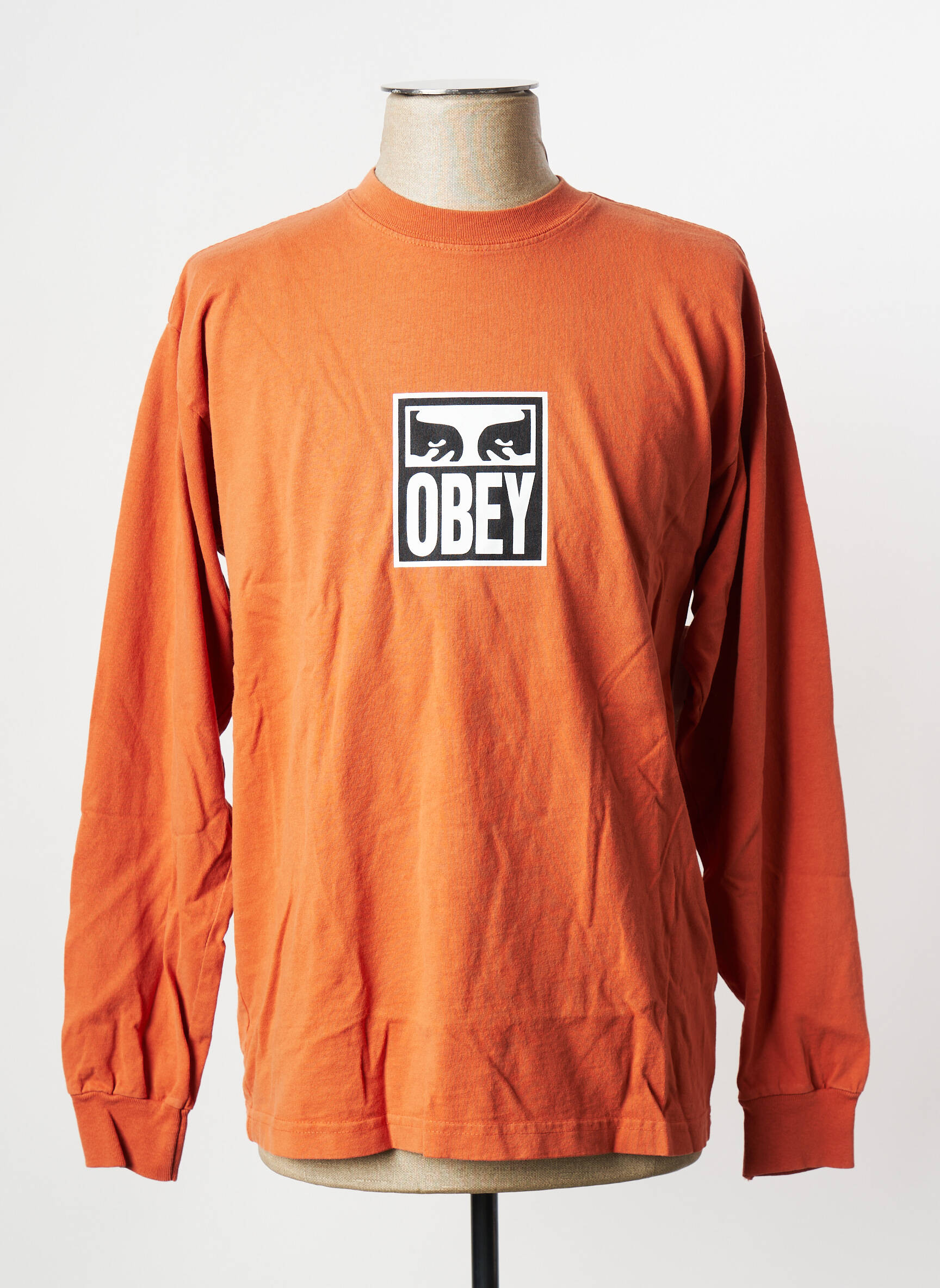 T-marškinys oranžinė OBEY vyras