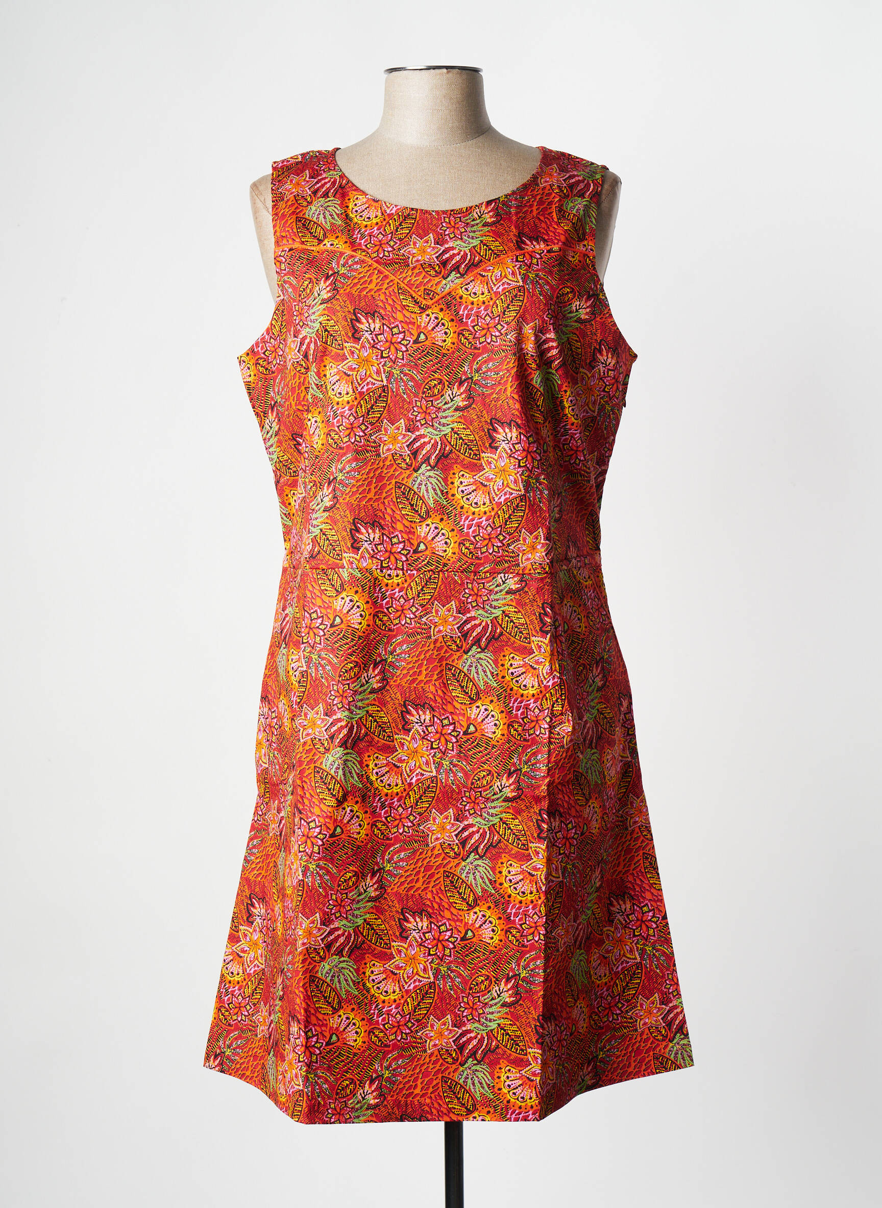 Trumpa suknelė be rankų be rankų oranžinė LA FIANCEE DU MEKONG moteris