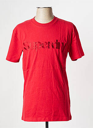 T-marškinys raudona SUPERDRY vyras