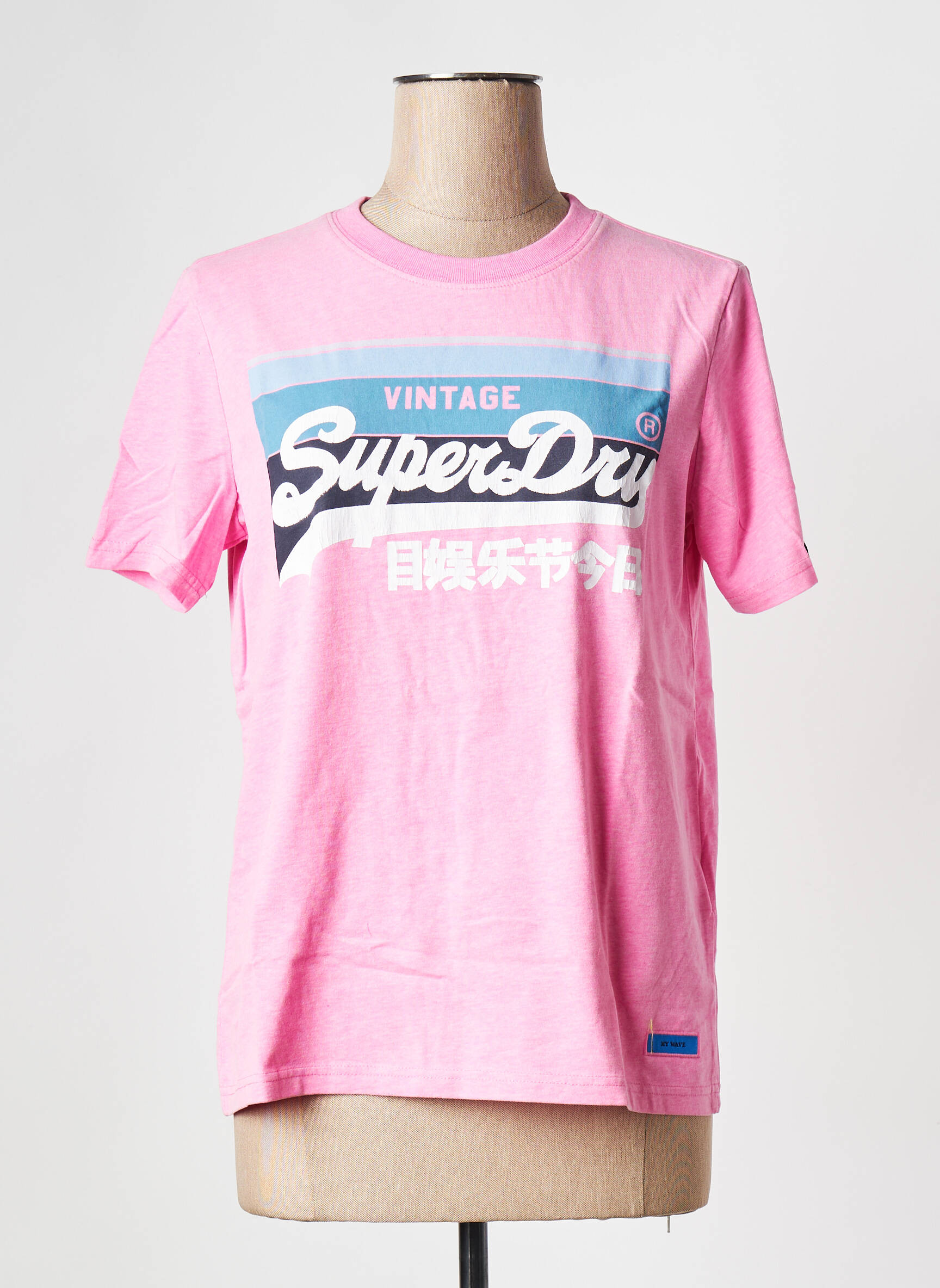 T-marškinys rožinė SUPERDRY moteris