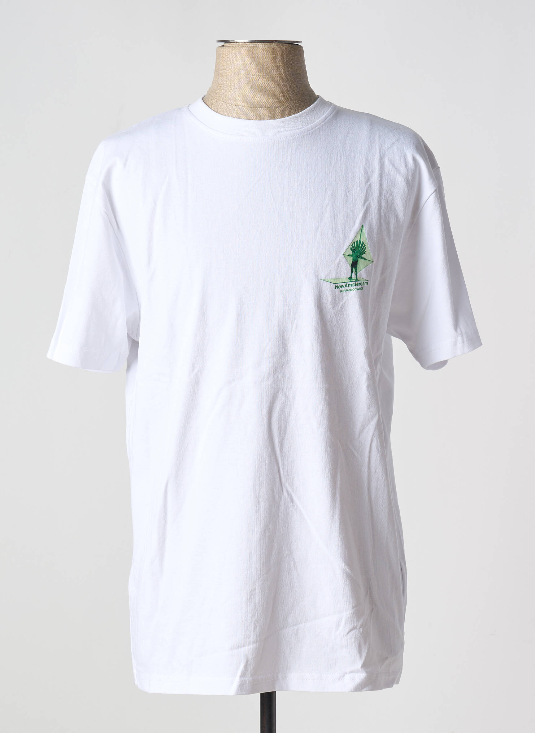 T-marškinys baltas NEW AMSTERDAM SURF ASSOCIATION vyras