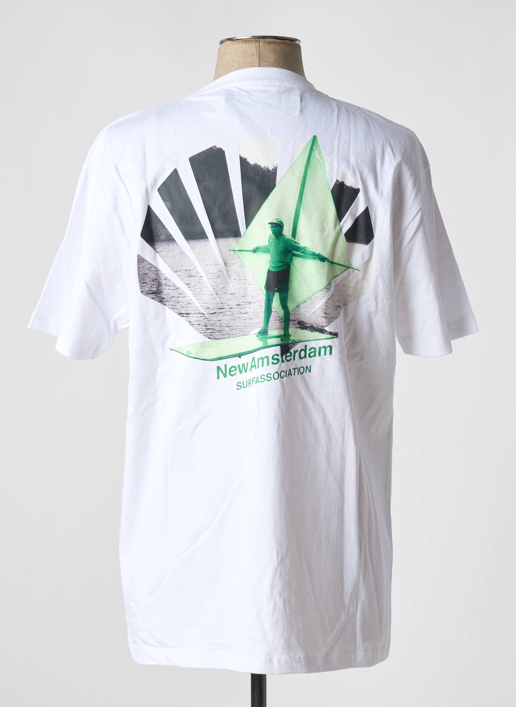 T-marškinys baltas NEW AMSTERDAM SURF ASSOCIATION vyras