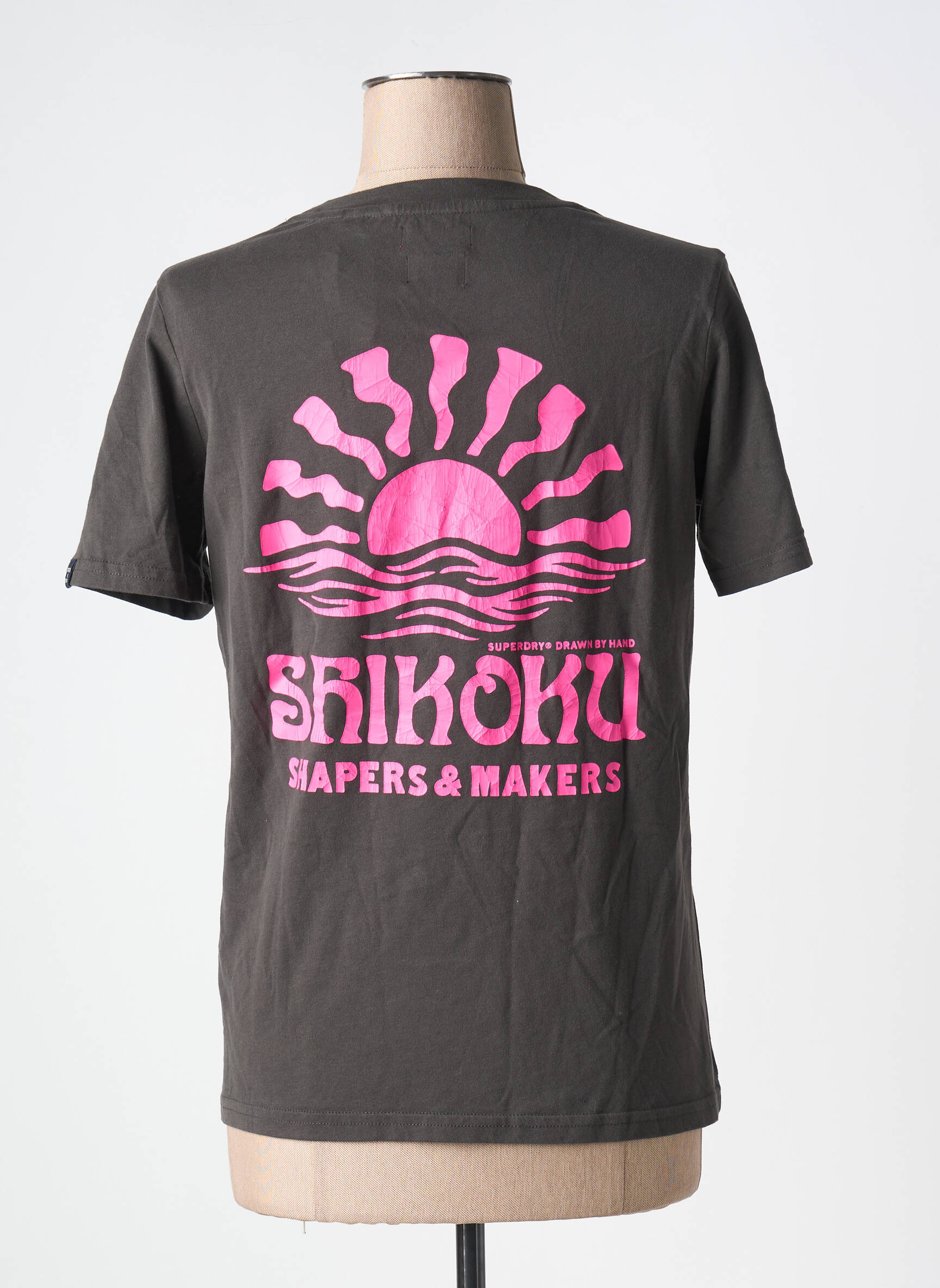 T-marškinys juodas SUPERDRY moteris