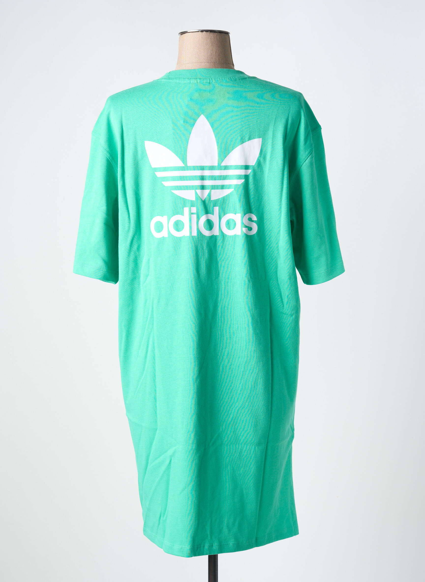 Trumpa suknelė žalias ADIDAS moteris