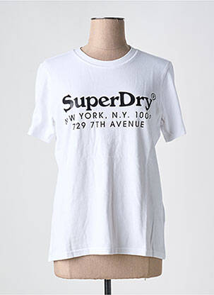 T-marškinys baltas SUPERDRY moteris