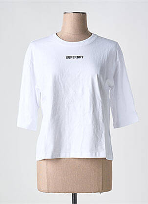 T-marškinys baltas SUPERDRY moteris
