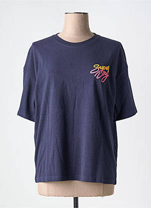 T-marškinys mėlyna SUPERDRY moteris