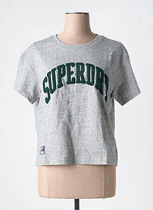 T-marškinys pilka SUPERDRY moteris