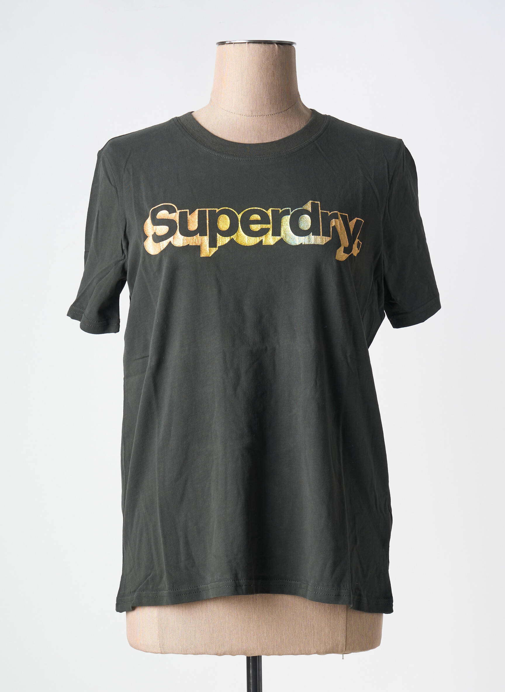 T-marškinys juodas SUPERDRY moteris