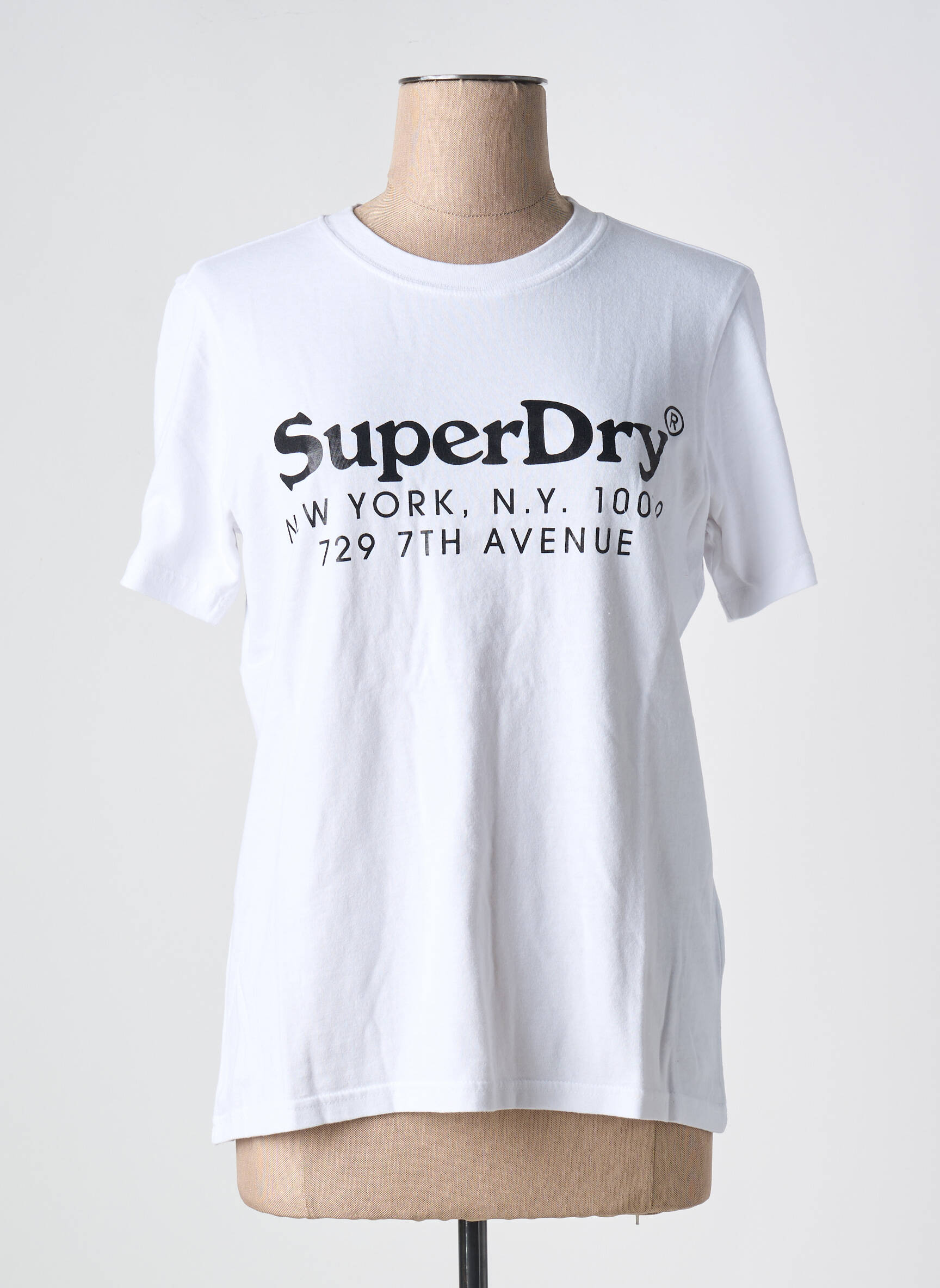 T-marškinys baltas SUPERDRY moteris