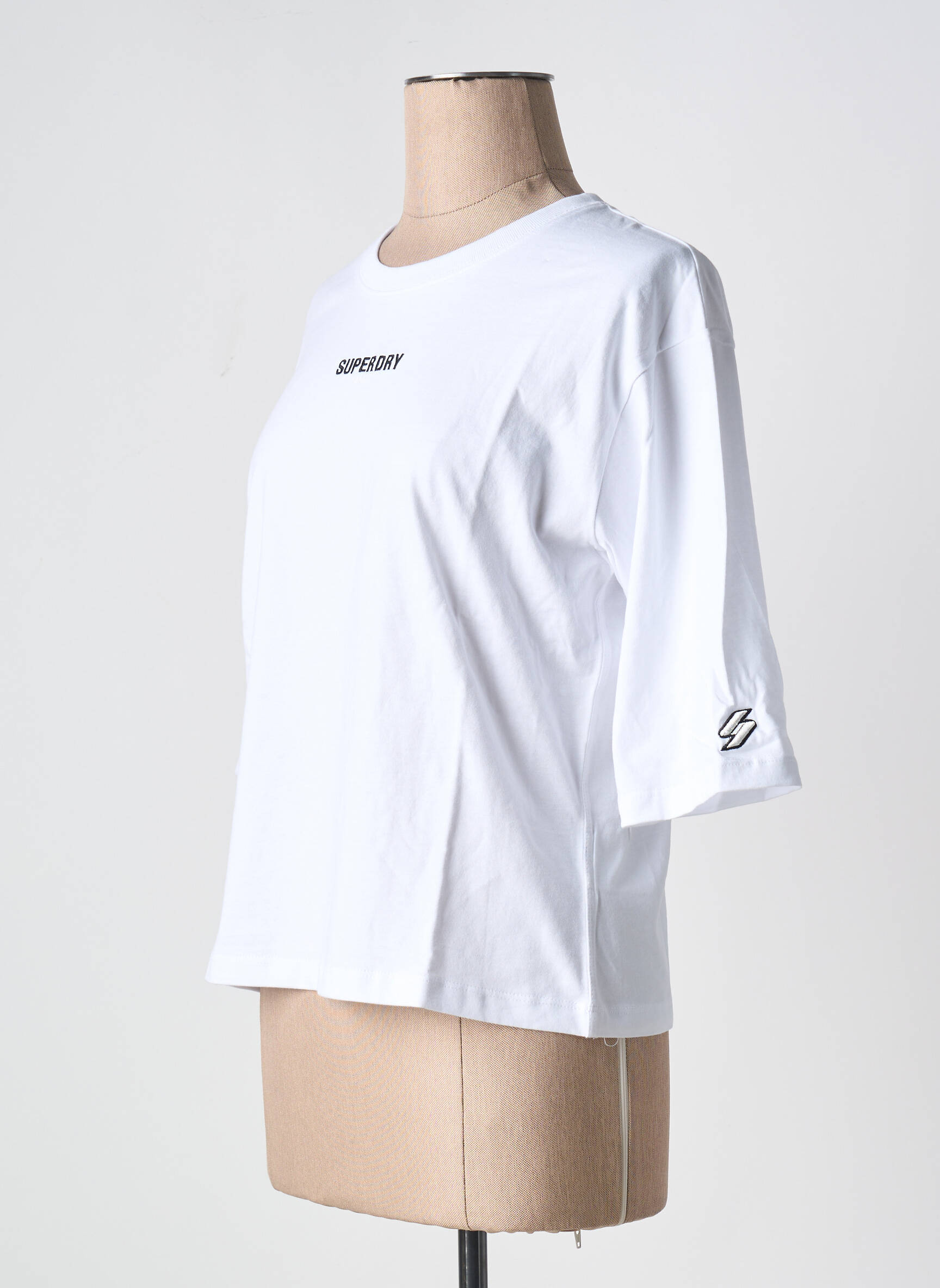 T-marškinys baltas SUPERDRY moteris
