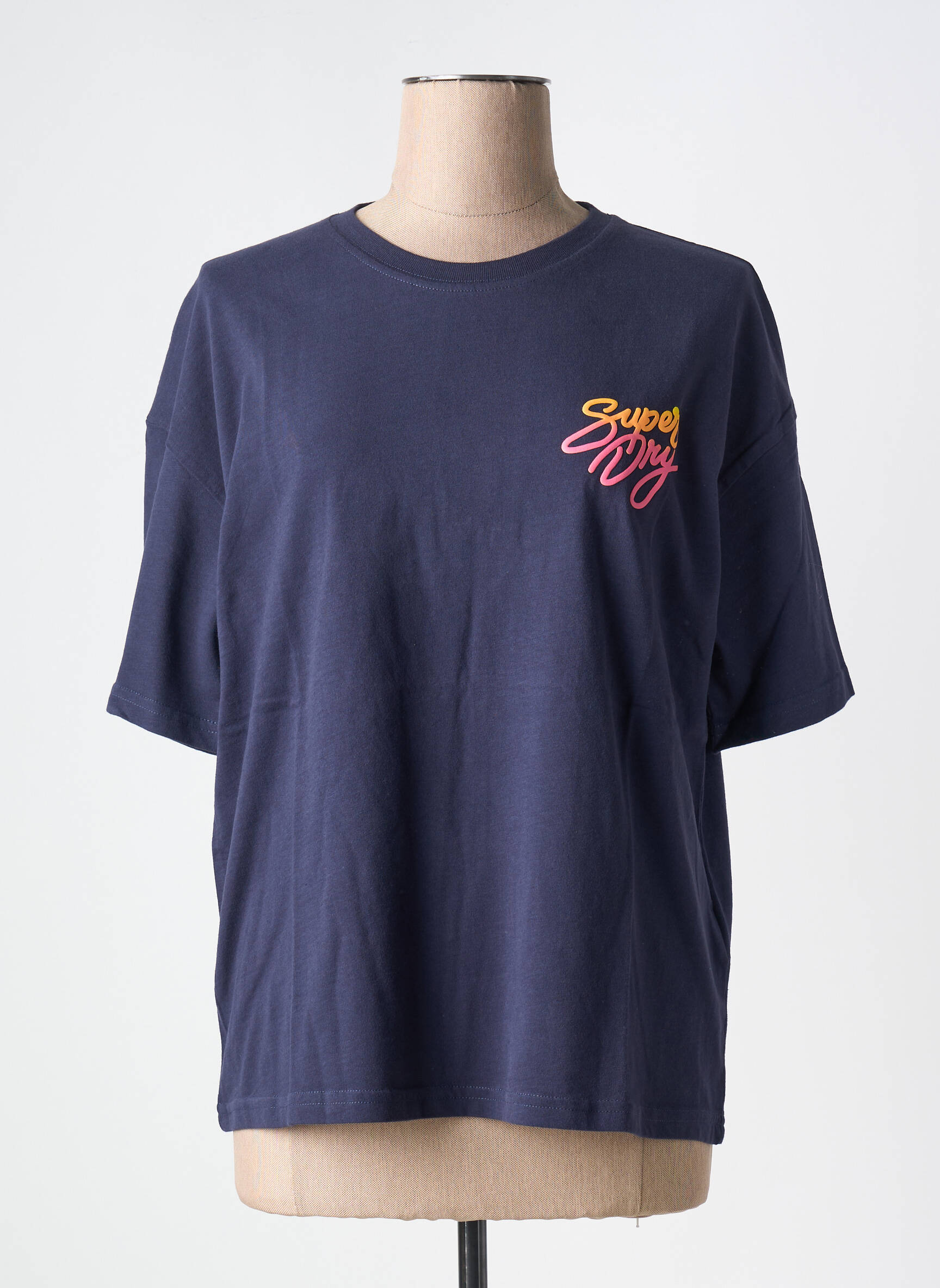 T-marškinys mėlyna SUPERDRY moteris