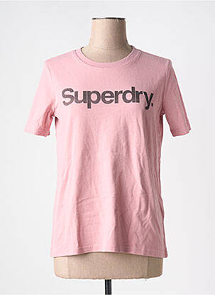 T-marškinys rožinė SUPERDRY moteris