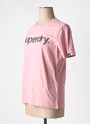 T-marškinys rožinė SUPERDRY moteris