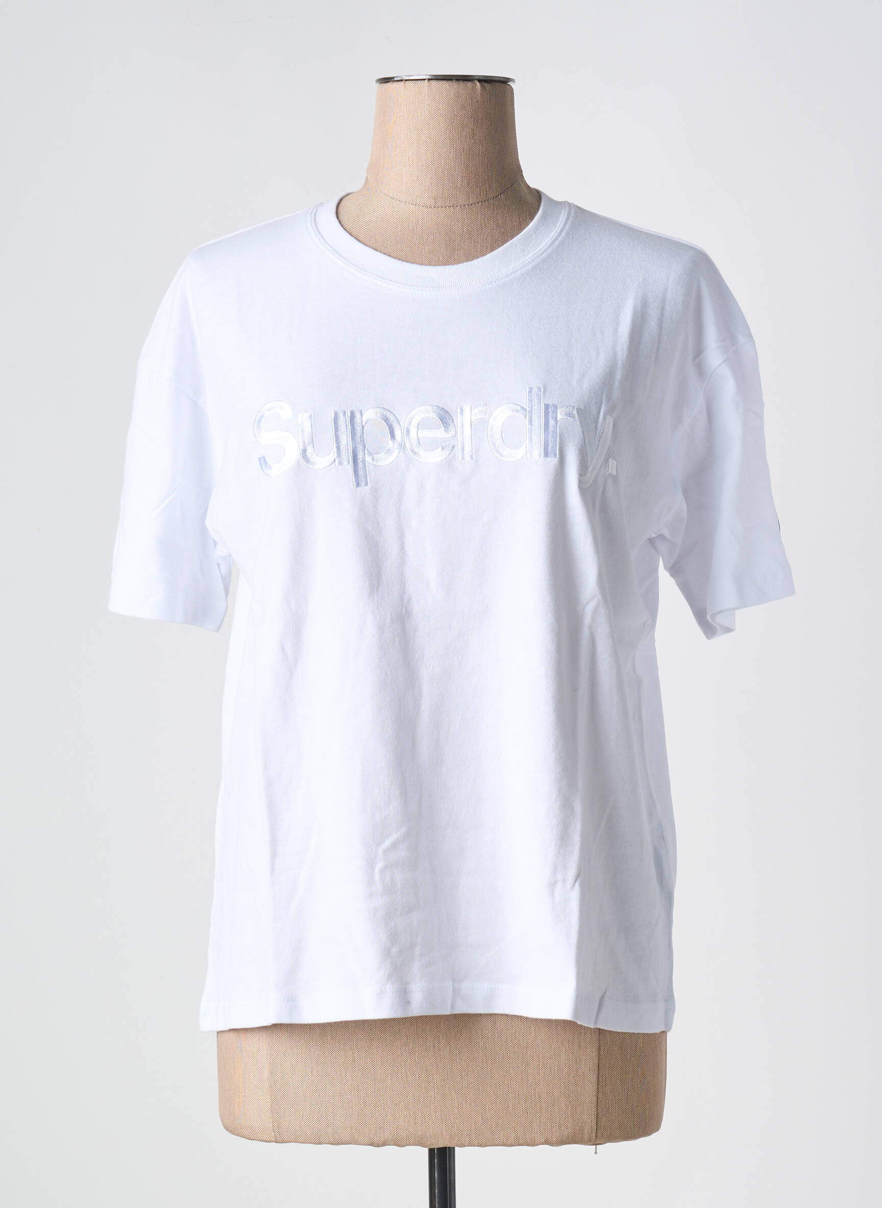 T-marškinys baltas SUPERDRY moteris