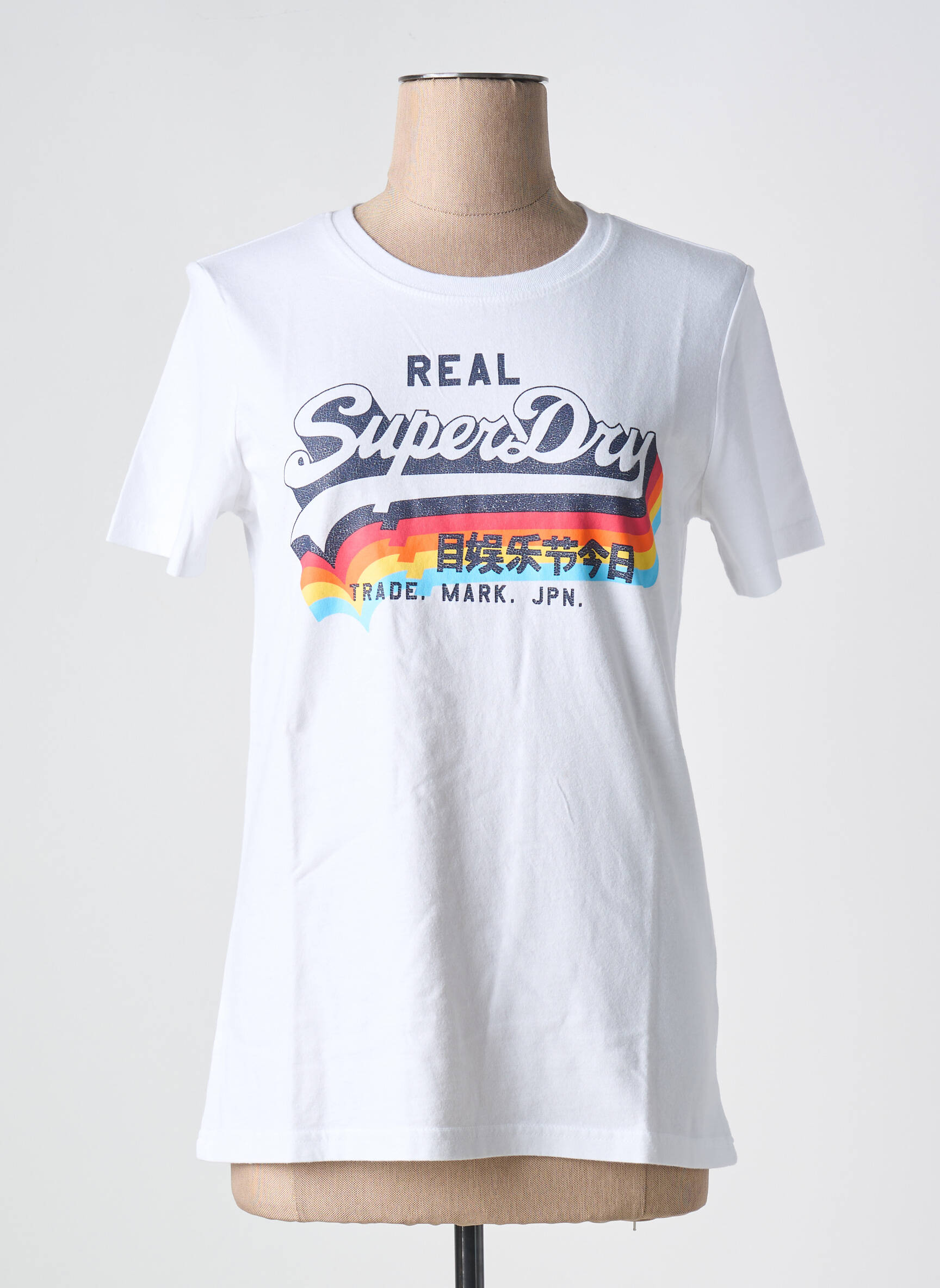 T-marškinys baltas SUPERDRY moteris