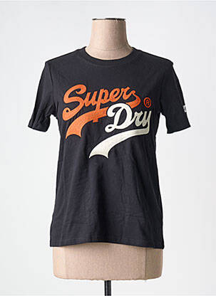 T-marškinys juodas SUPERDRY moteris