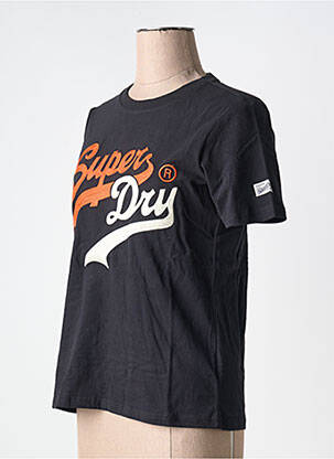 T-marškinys juodas SUPERDRY moteris