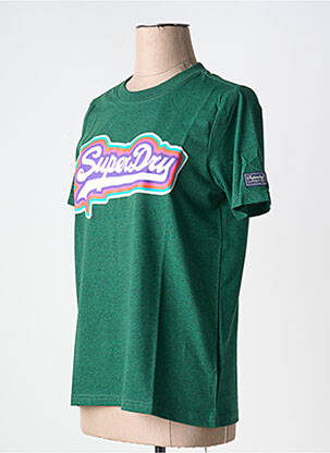 T-marškinys žalias SUPERDRY moteris