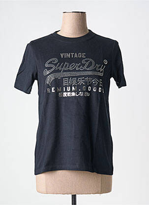 T-marškinys juodas SUPERDRY moteris