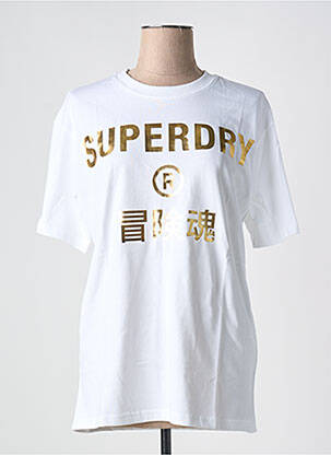 T-marškinys baltas SUPERDRY moteris