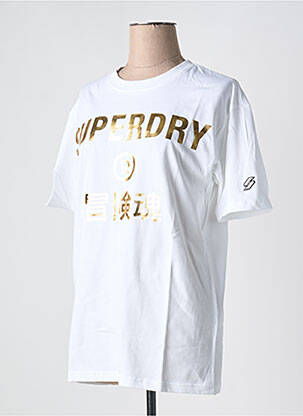 T-marškinys baltas SUPERDRY moteris