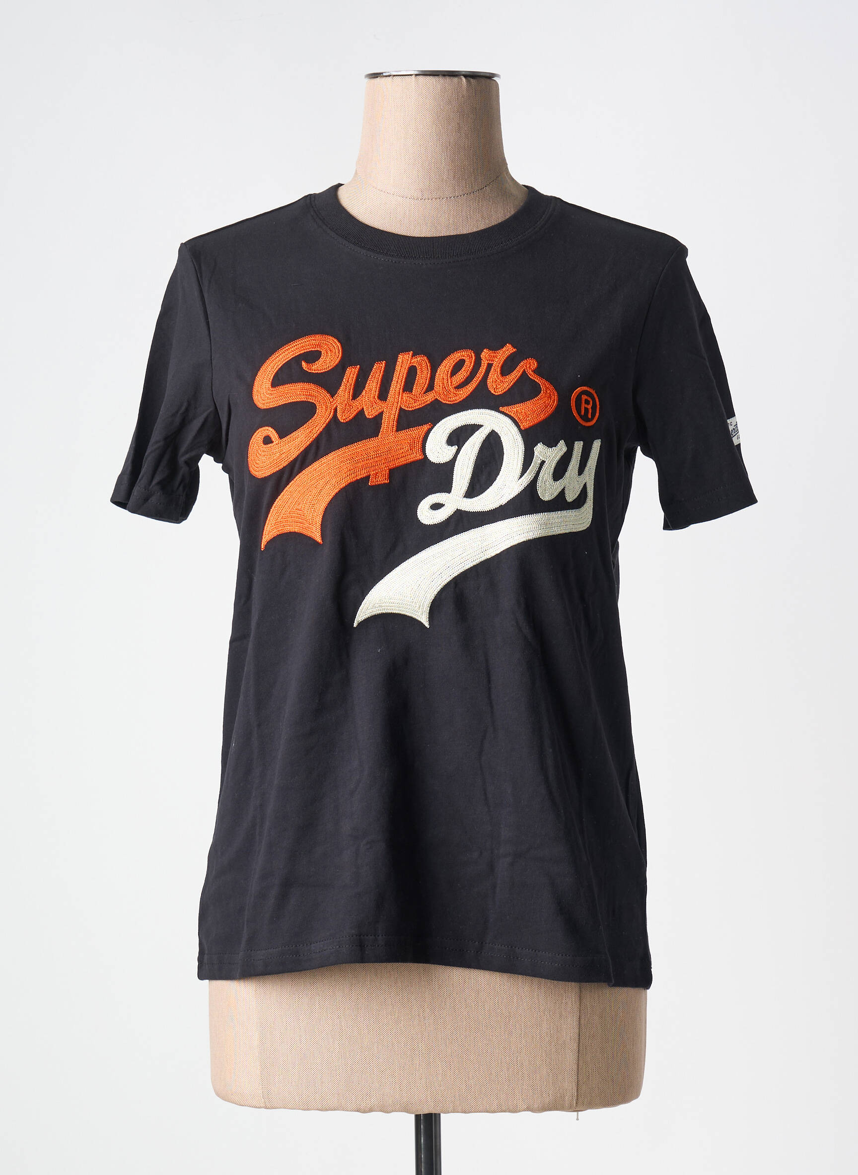 T-marškinys juodas SUPERDRY moteris