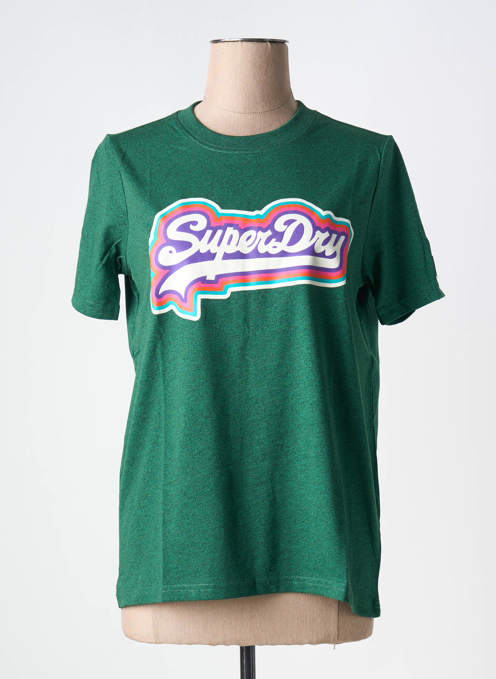 T-marškinys žalias SUPERDRY moteris