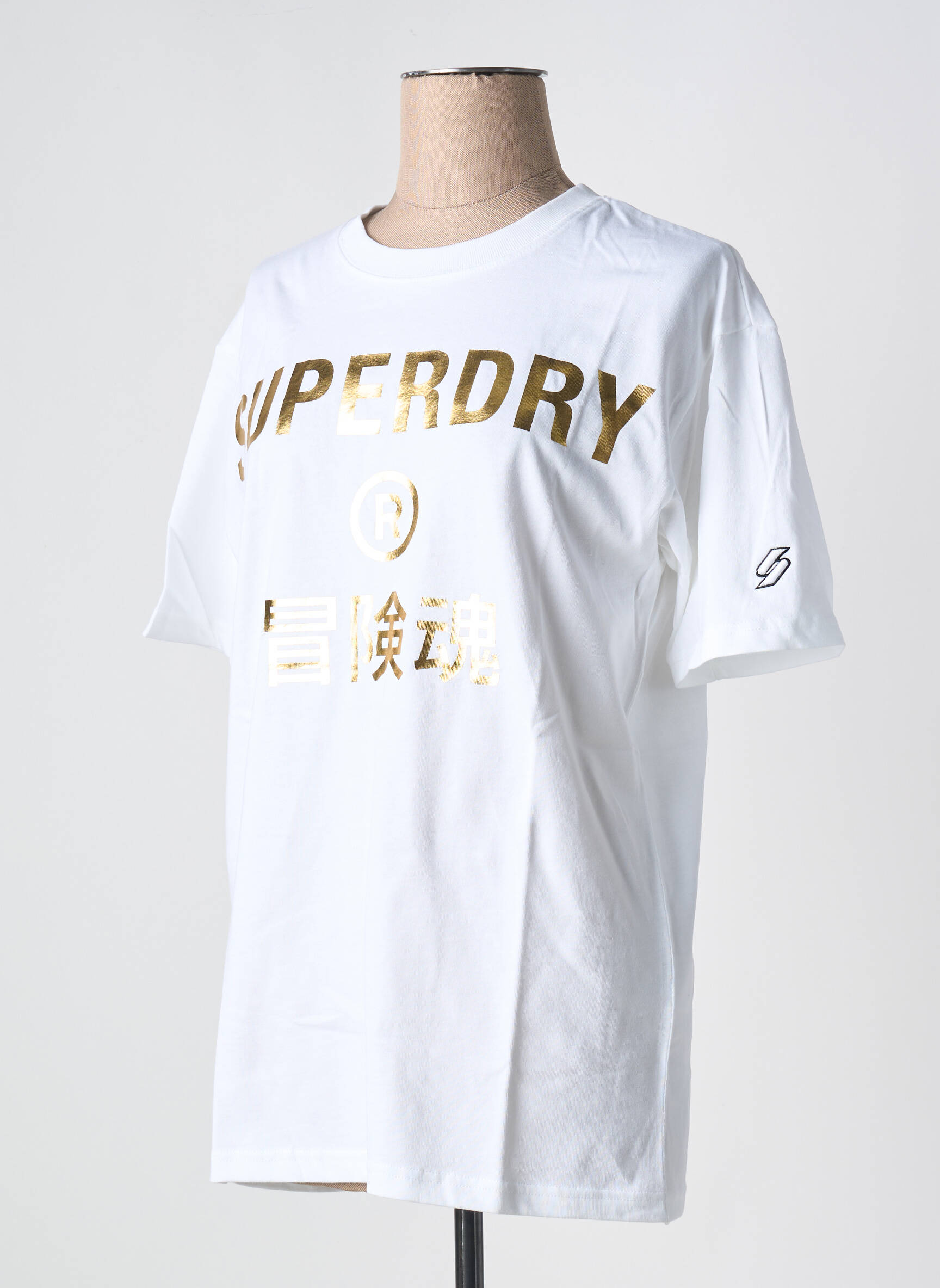T-marškinys baltas SUPERDRY moteris
