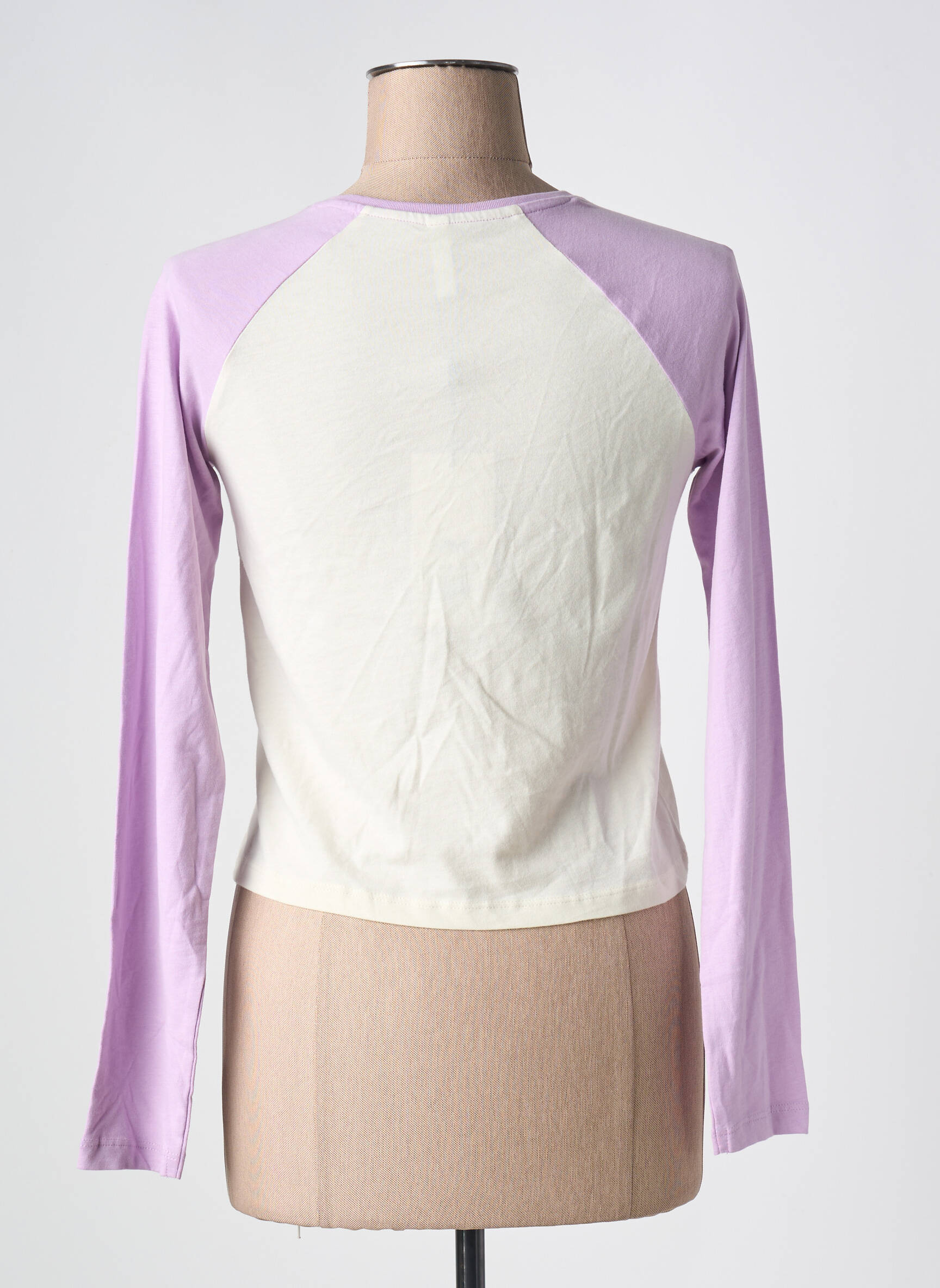 T-marškinys violetinis ONLY moteris