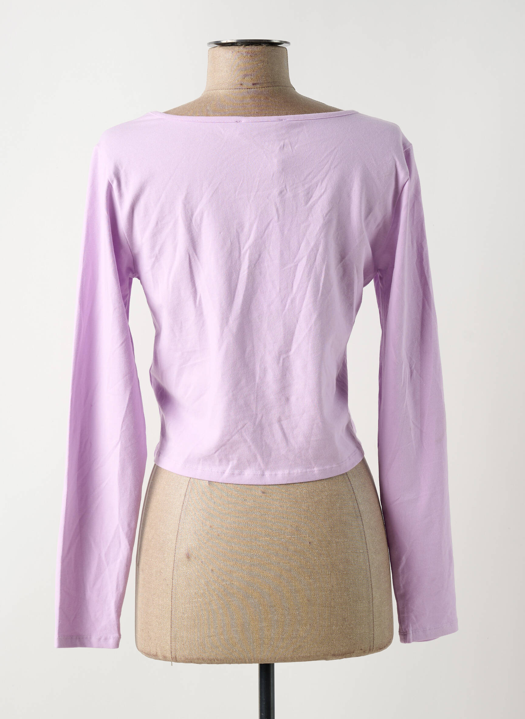 T-marškinys violetinis ONLY moteris