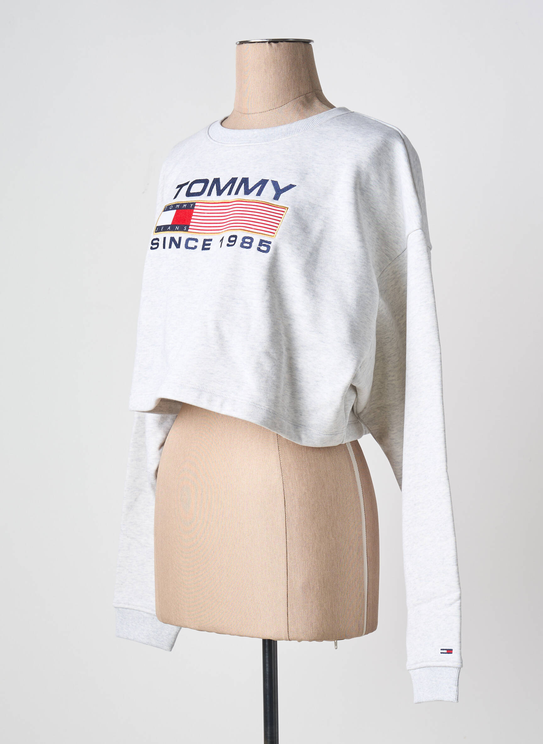 Mikroskopas apvalus kaklas pilka TOMMY HILFIGER moteris