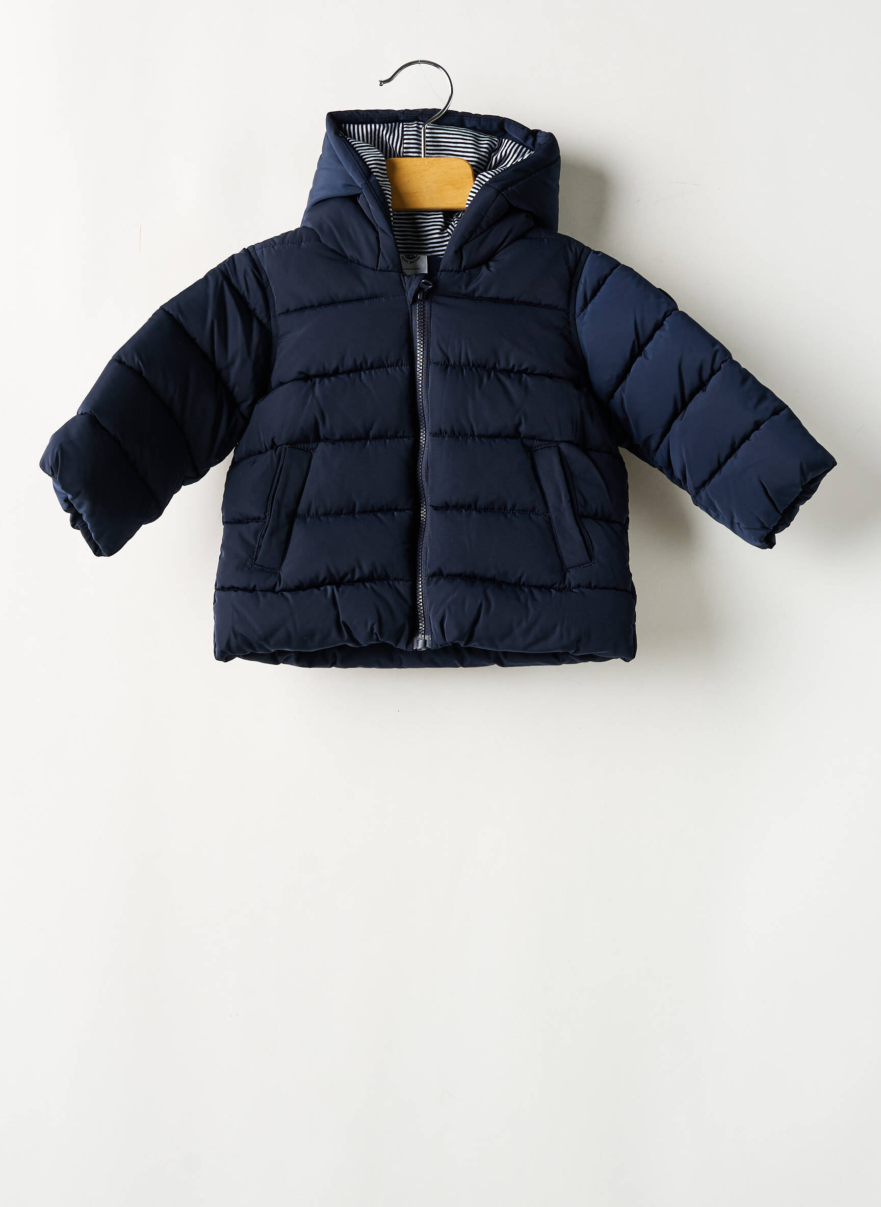 Pūkinė striukė mėlyna PETIT BATEAU berniukas