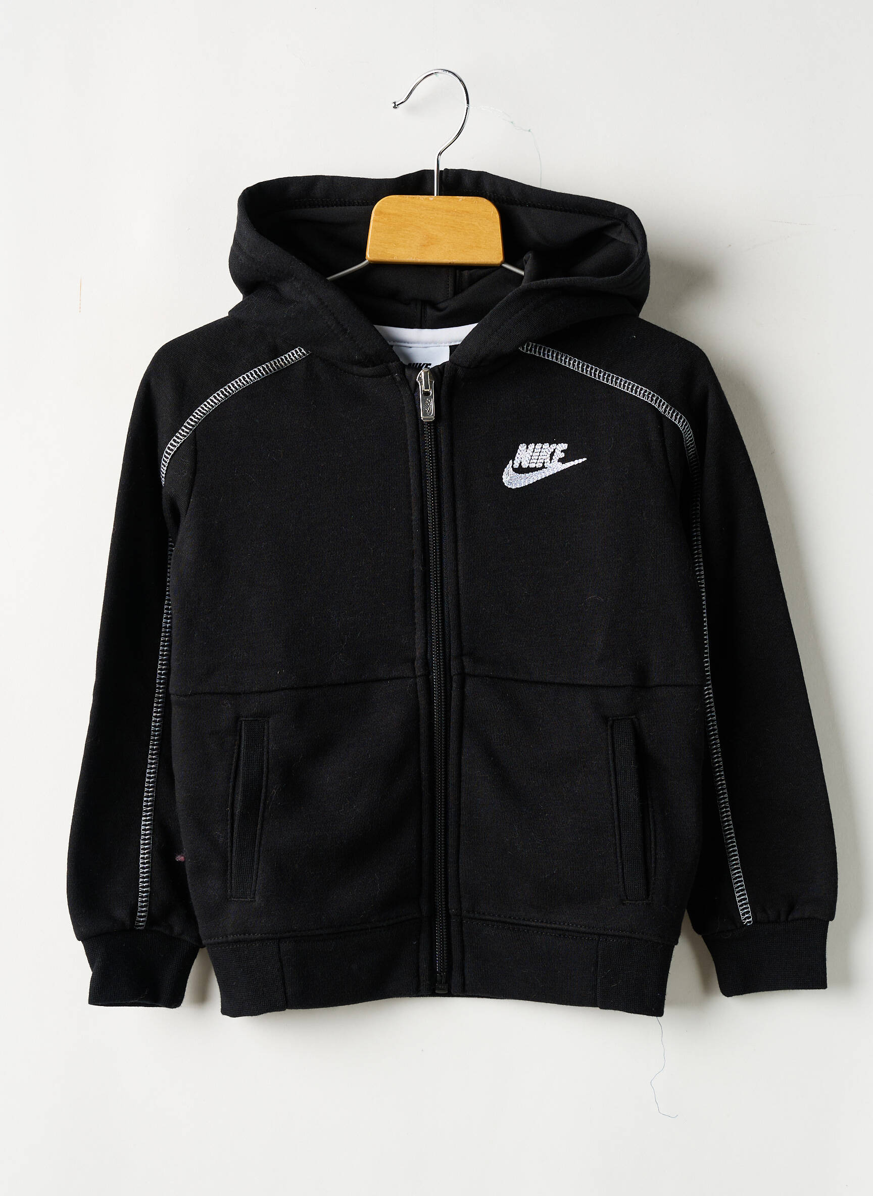 Kasdienis švarkas aukšta apykaklė juodas NIKE berniukas