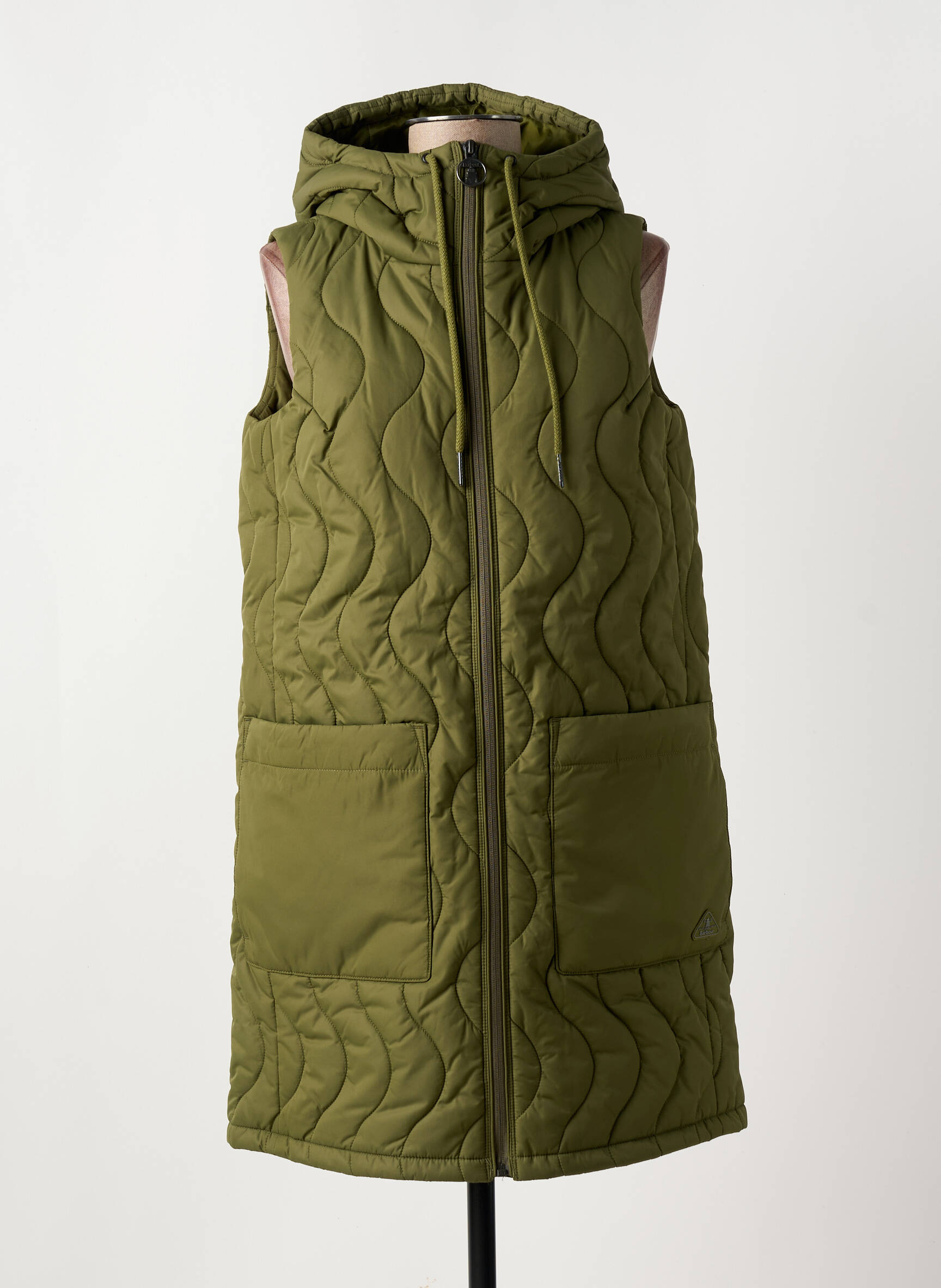 Pūkinė striukė aukšta apykaklė pilka BARBOUR moteris