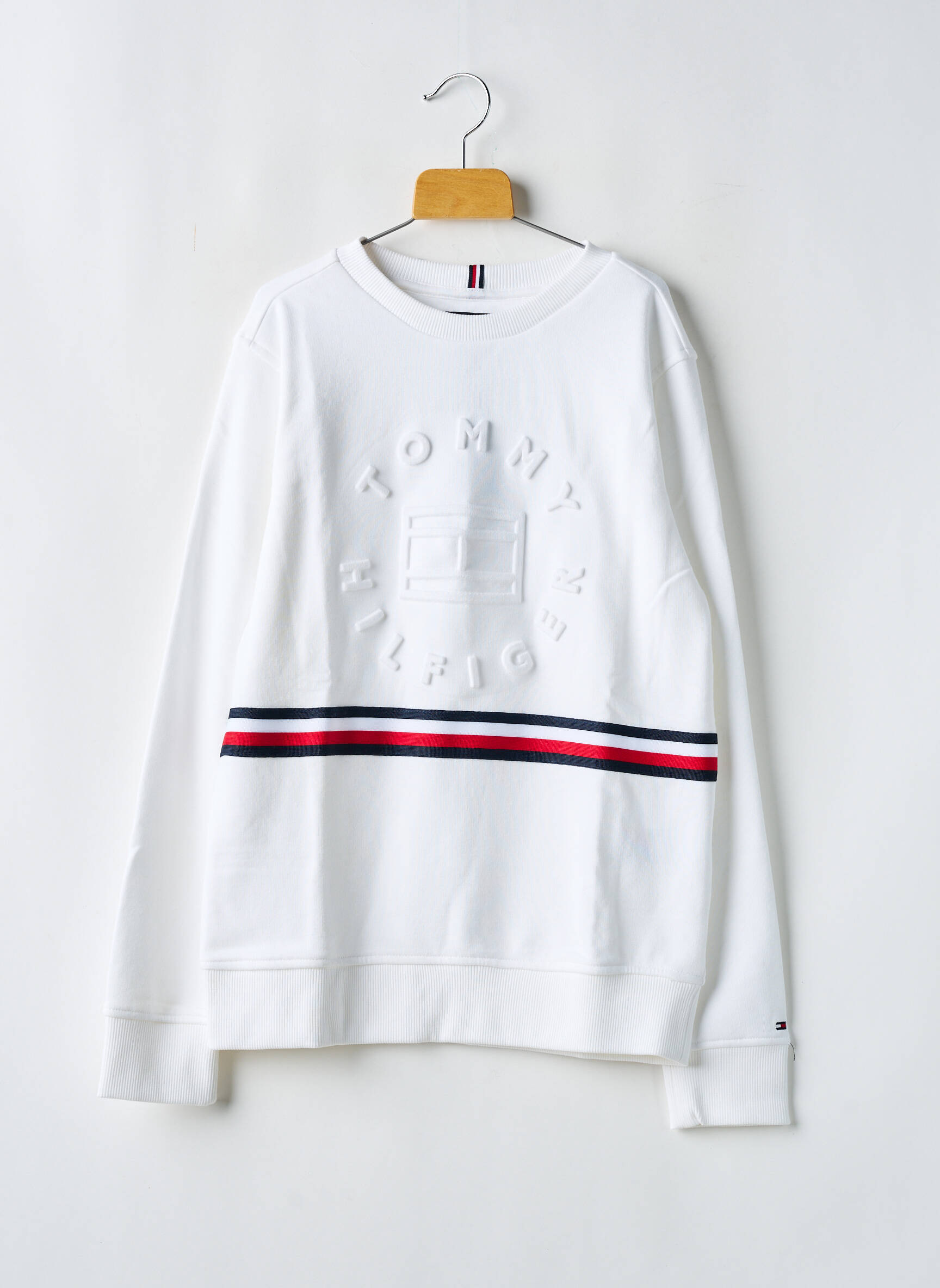 Mikroskopas apvalus kaklas baltas TOMMY HILFIGER berniukas