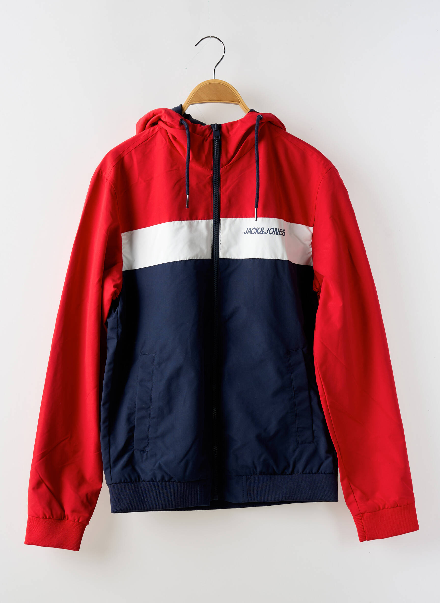 Vėjo nepraleidėjas kapišonas raudona JACK & JONES vyras