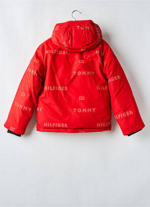 Pūkinė striukė aukšta apykaklė raudona TOMMY HILFIGER berniukas