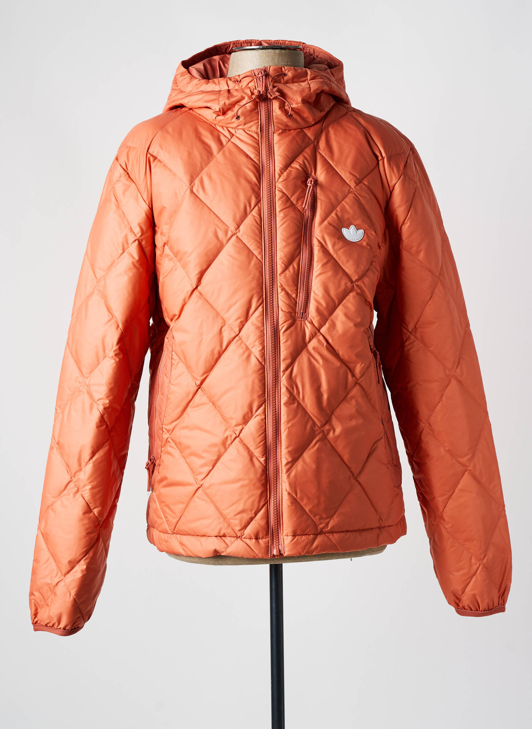Pūkinė striukė aukšta apykaklė rudas ADIDAS vyras