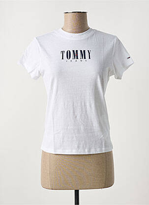 T-marškinys apvalus kaklas baltas TOMMY HILFIGER moteris