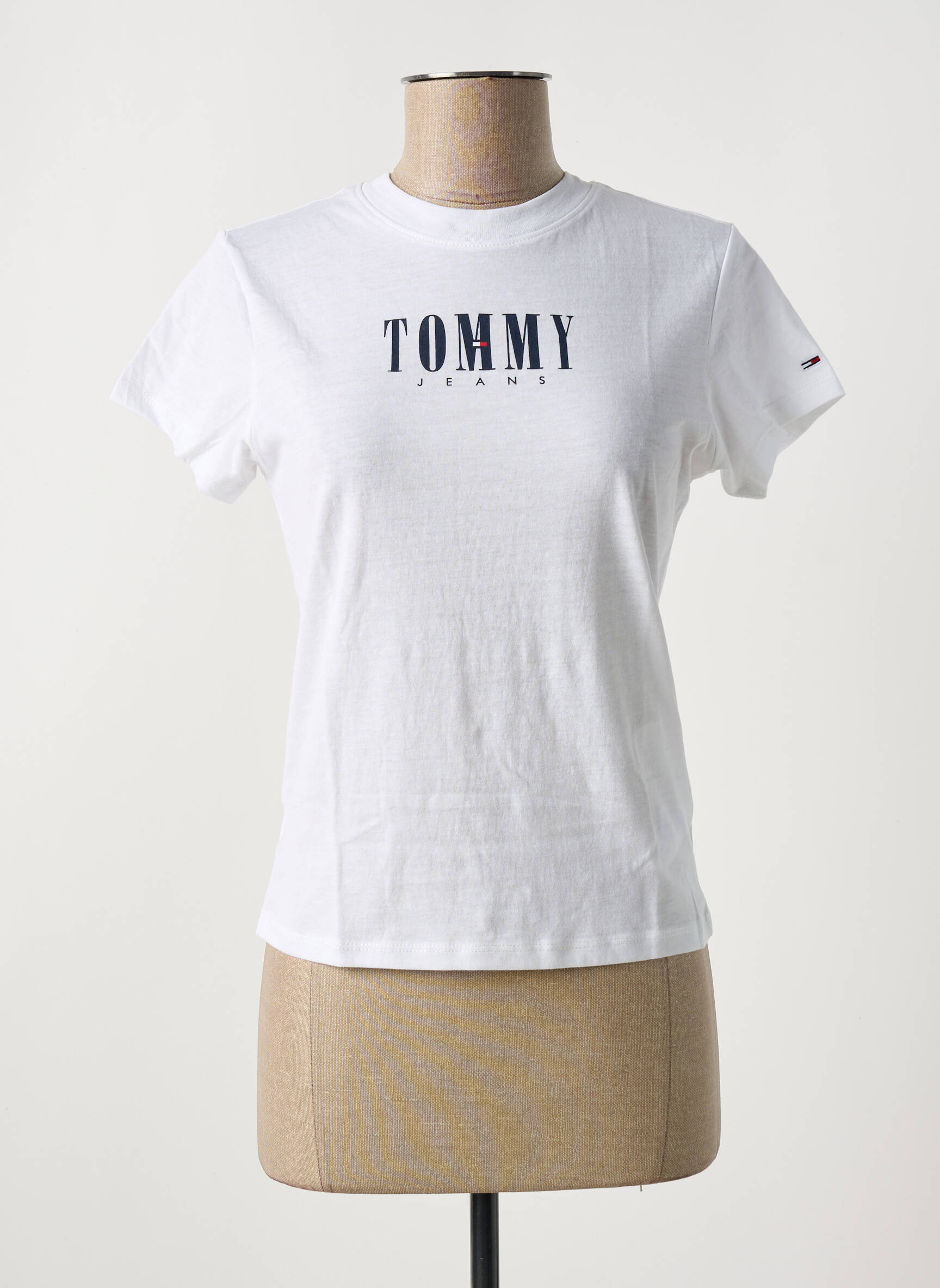 T-marškinys apvalus kaklas baltas TOMMY HILFIGER moteris