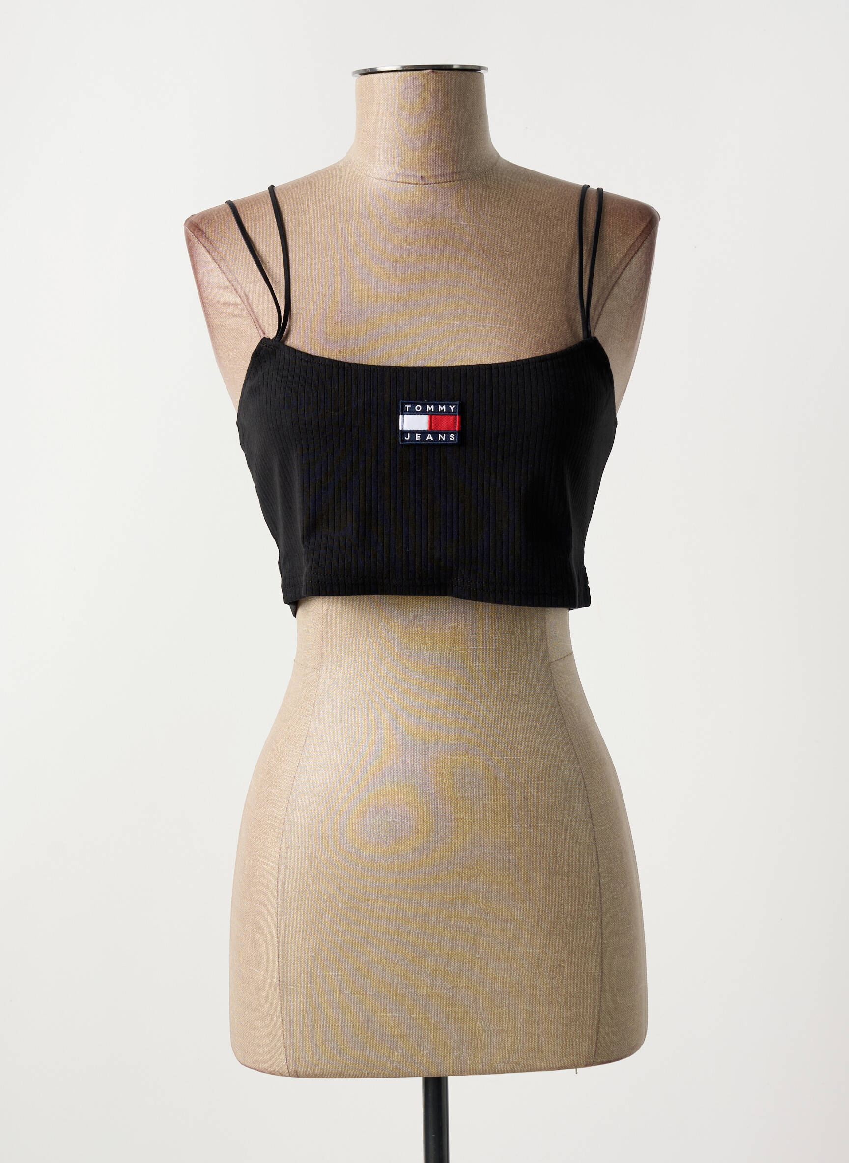 Viršūnė kvadratinis apykaklė juodas TOMMY HILFIGER moteris