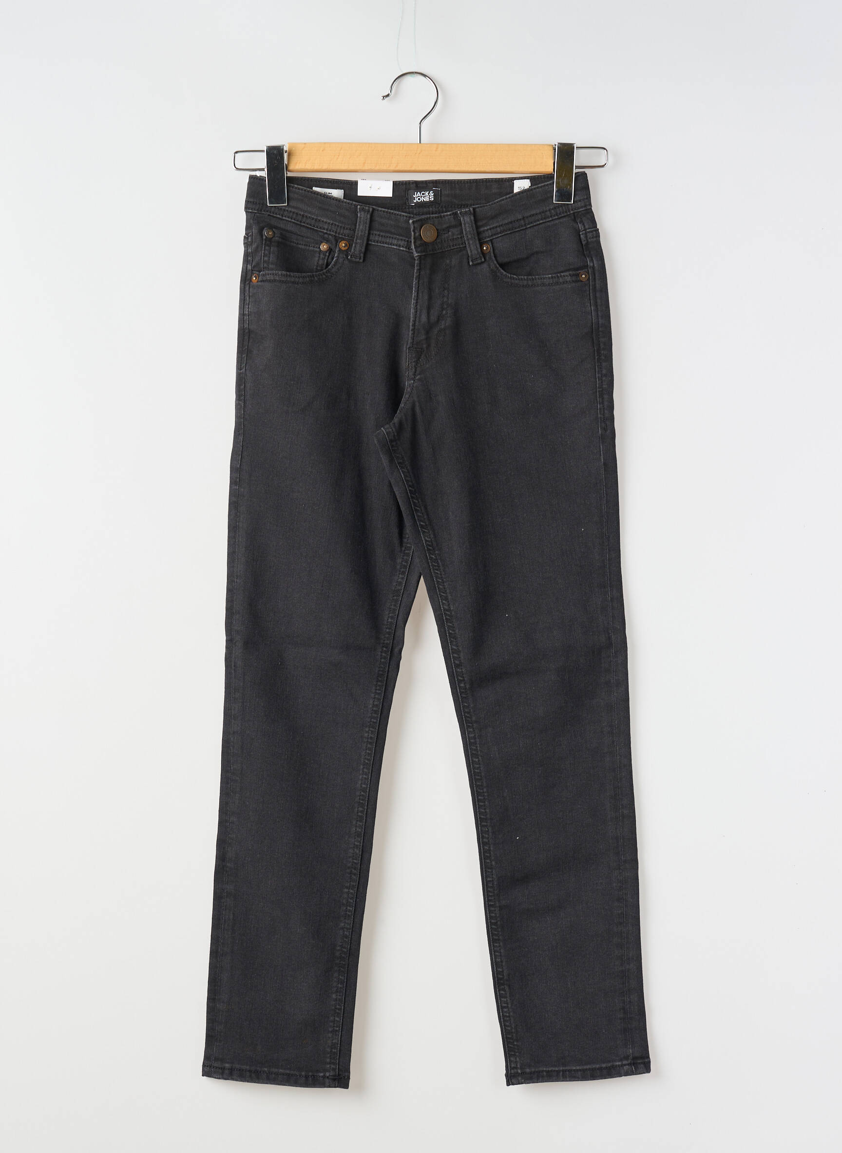 Lieknos džinsai juodas JACK & JONES berniukas