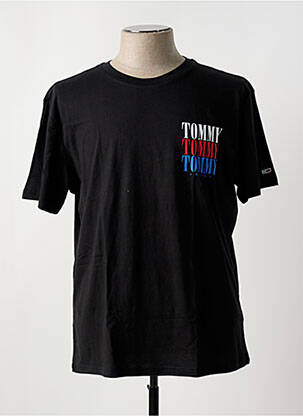 T-marškinys apvalus kaklas juodas TOMMY HILFIGER vyras